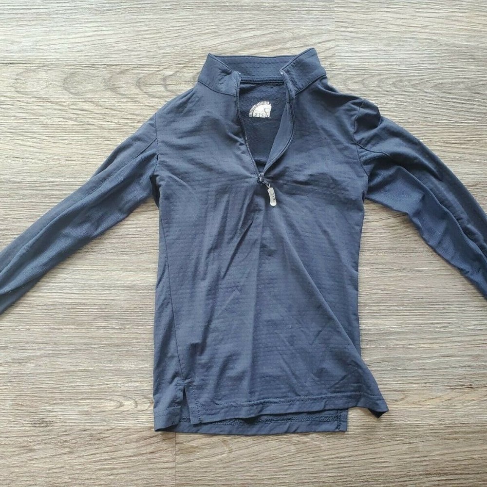 EIS 1/4 Zip Top Long Sleeve Riding Top - Navy Blue - 4-6T
